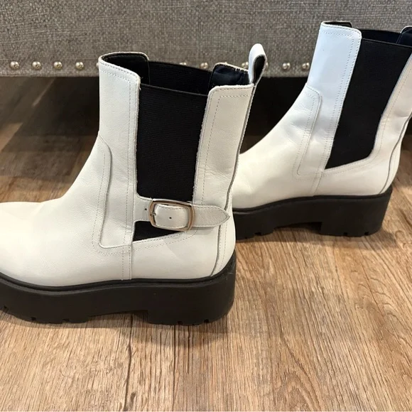 Mark Fisher dacilla White and Black Platform Ankle Boots - Picture 4 of 6
